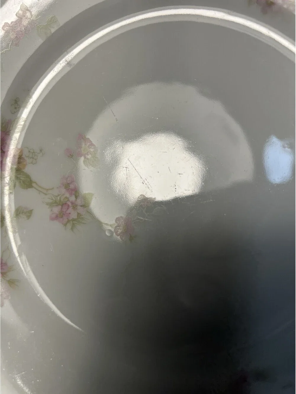O&EG Royal Austria 1900s Pink Floral Porcelain Set of 8 Salad Luncheon Plates 8”